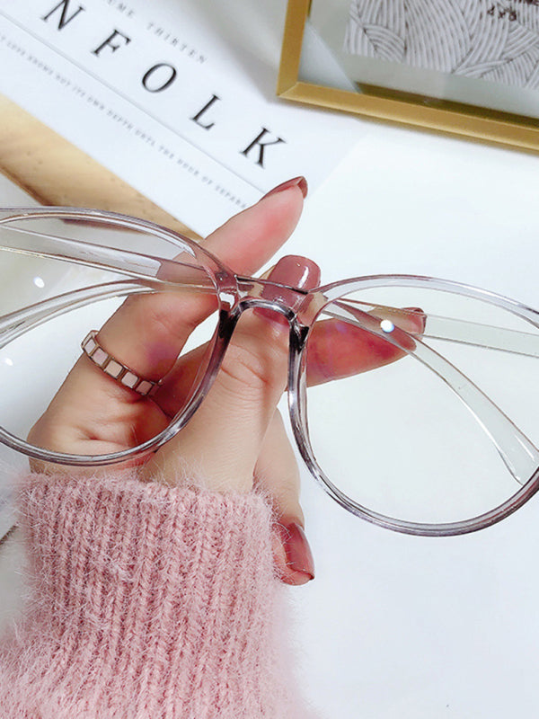 New fashionable anti-blue light large frame glasses