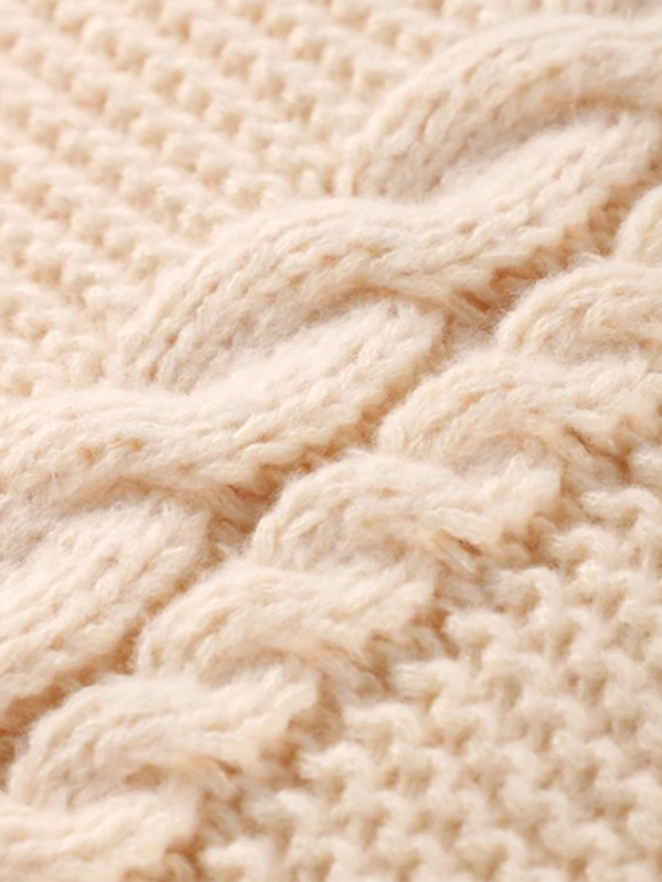Women's Round Neck Bell Sleeve Loose Knitted Sweater