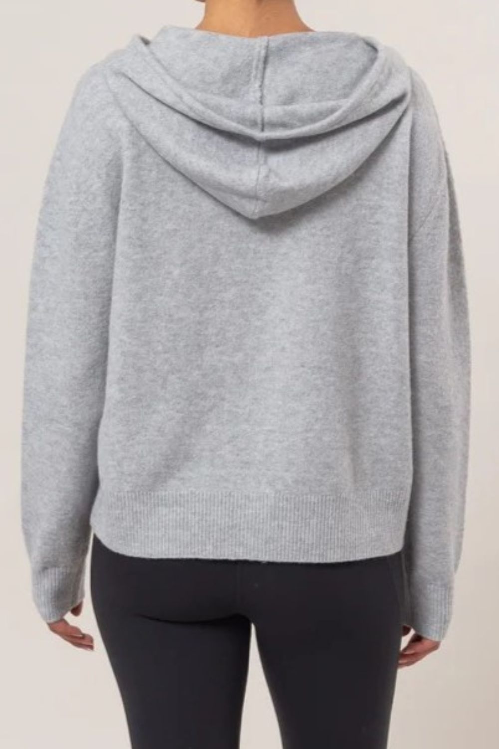 Women's Solid Color Long Sleeve Hooded Sweater