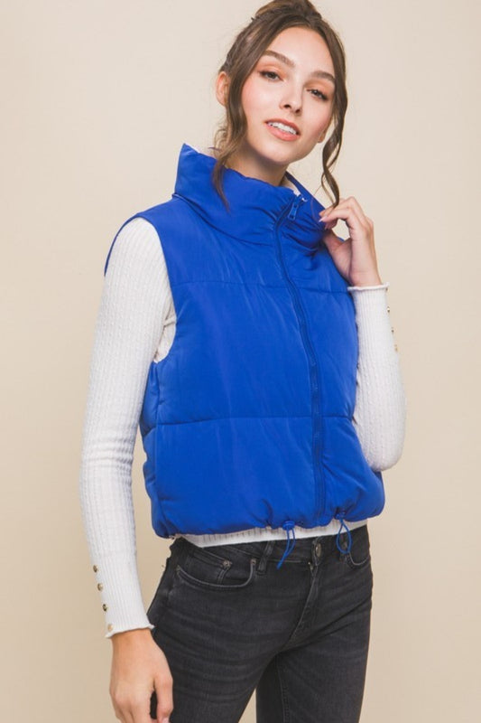 Women's Cropped Lined Reversible Vest