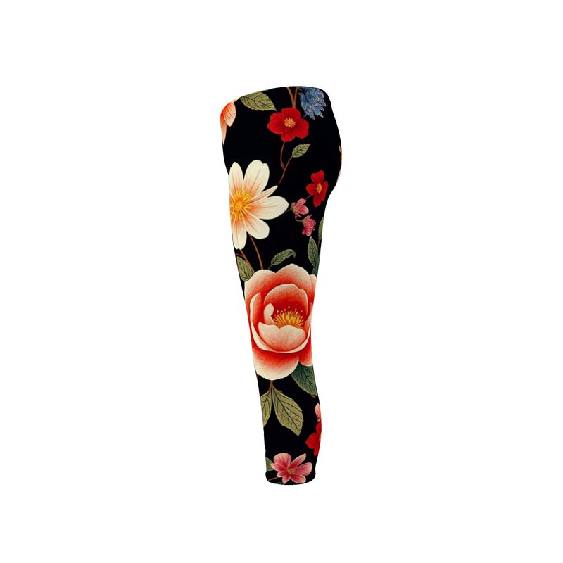 Women's Floral Print Capri Leggings