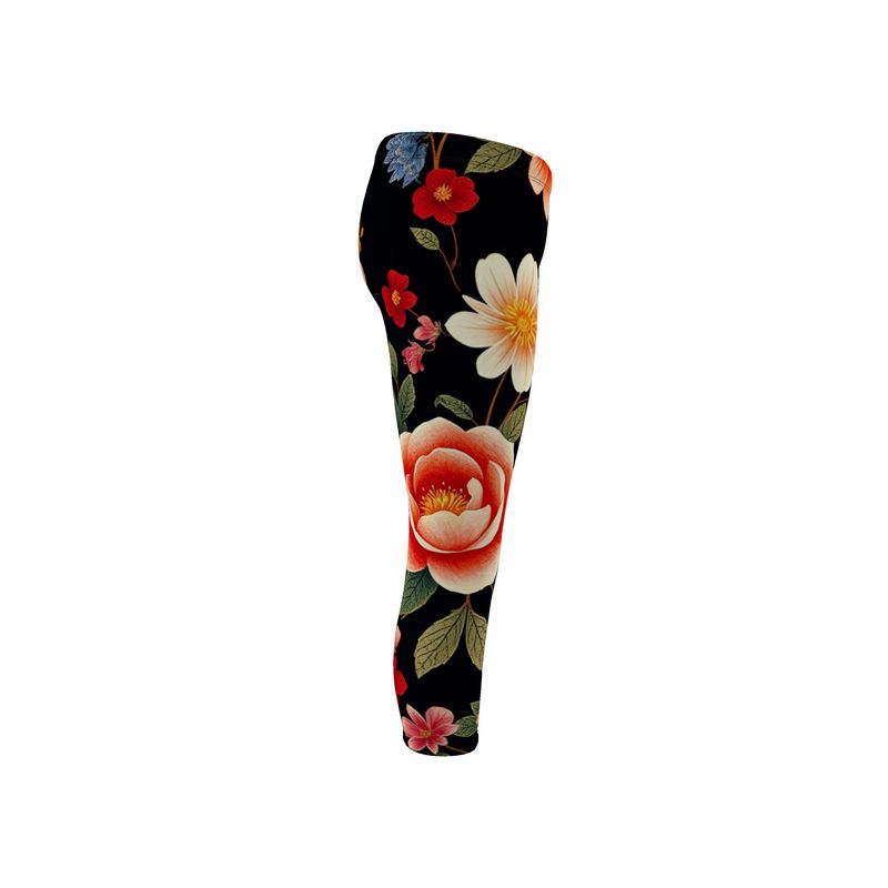 Women's Floral Print Capri Leggings