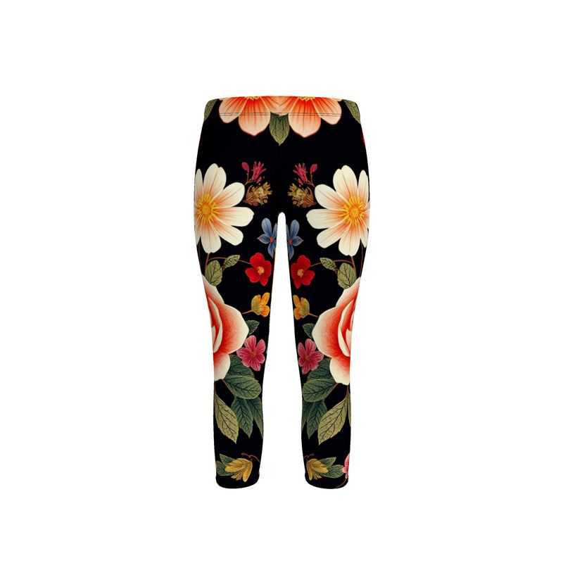 Women's Floral Print Capri Leggings