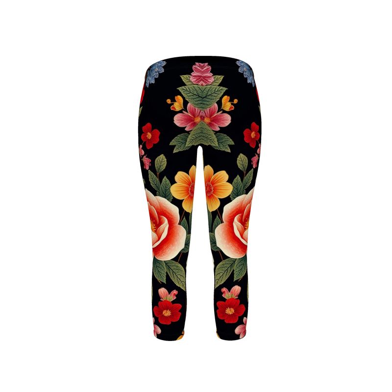 Women's Floral Print Capri Leggings