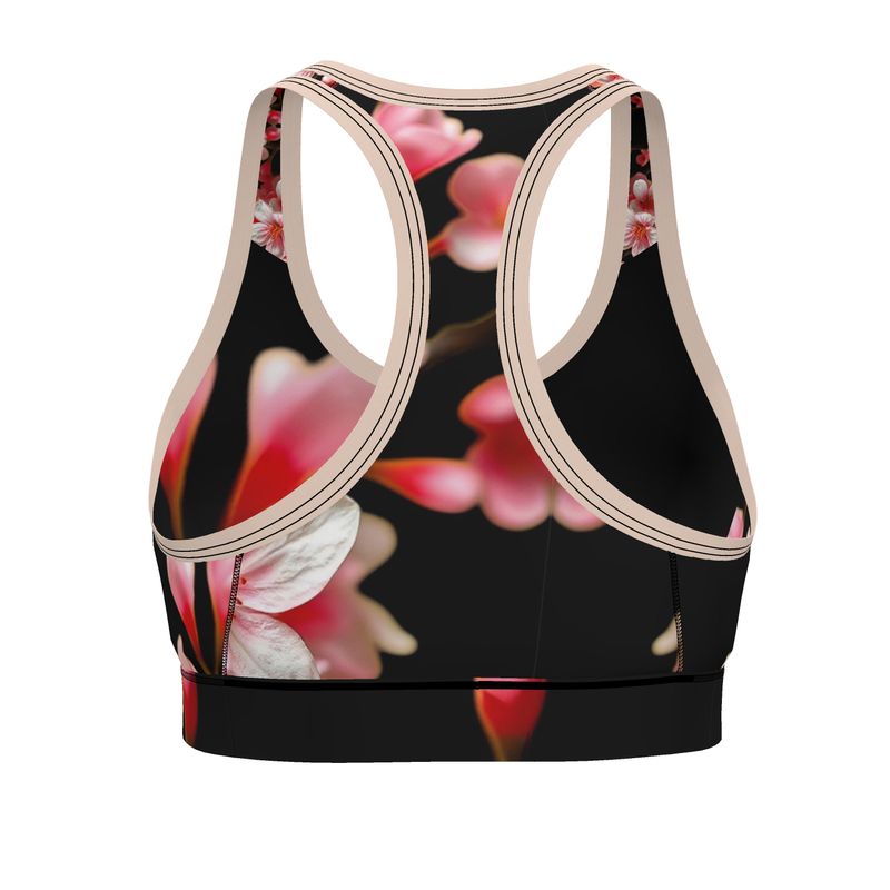 Women's Custom Exclusive Cherry Blossoms Sports Bra