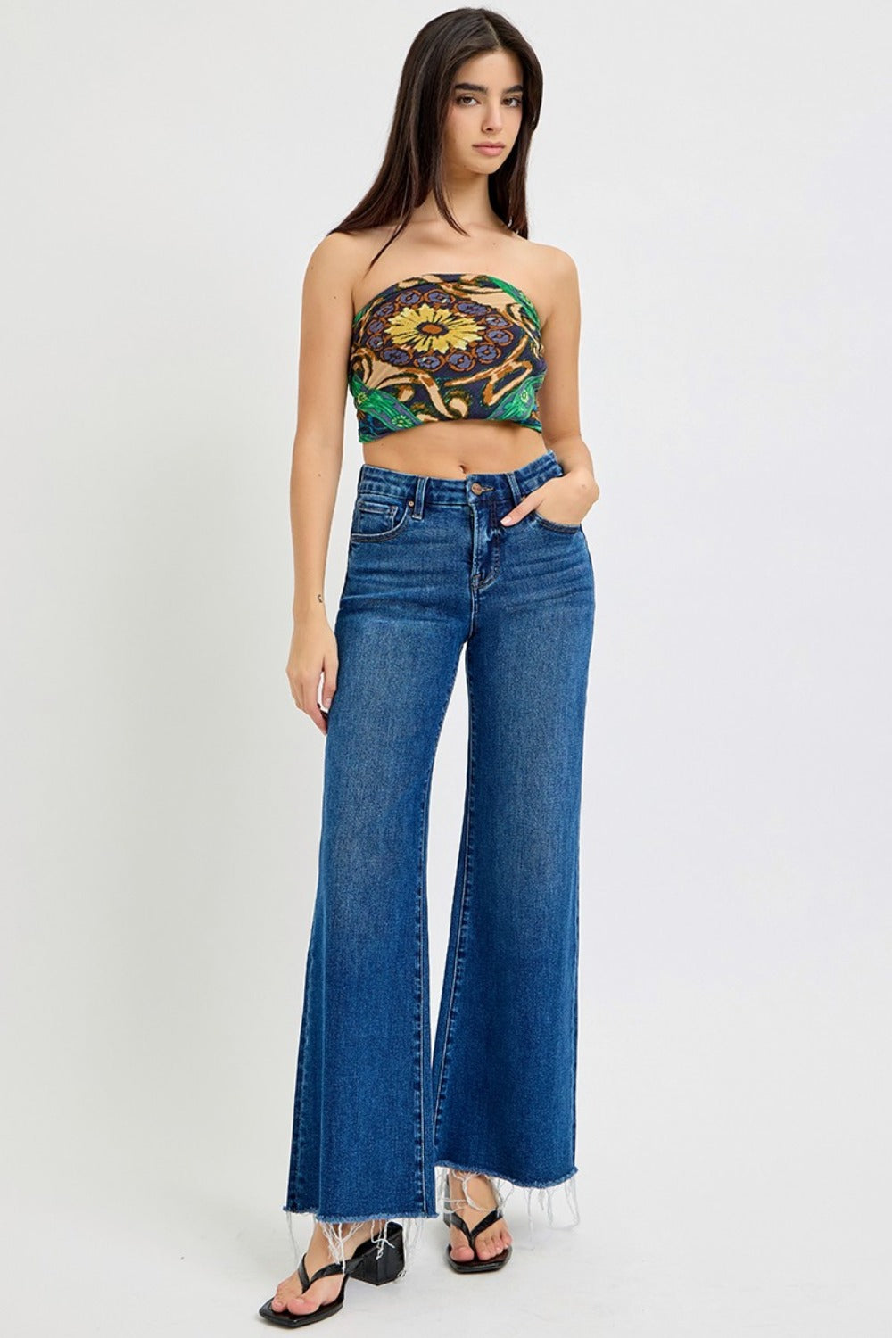 Women's High Rise Wide Leg Jeans