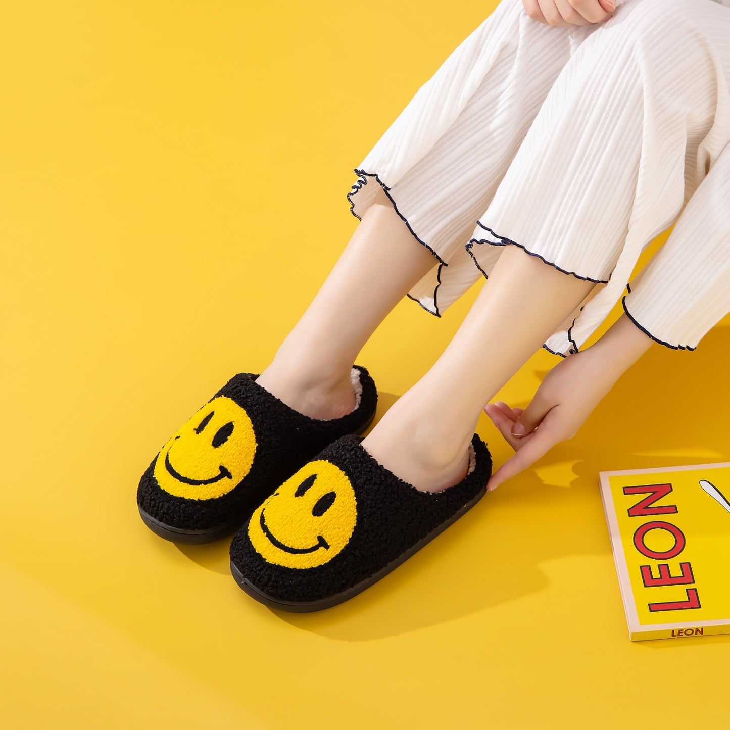 Women's Melody Smiley Face Slippers