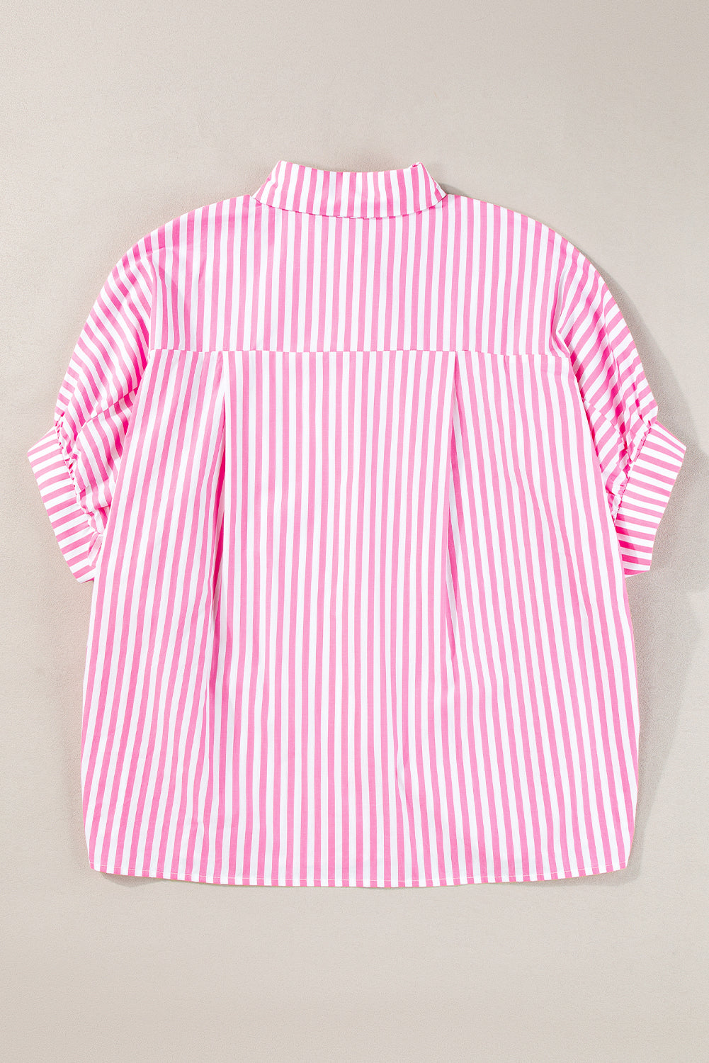 Women's Sky Blue Stripe Dolman Sleeve Oversize Shirt