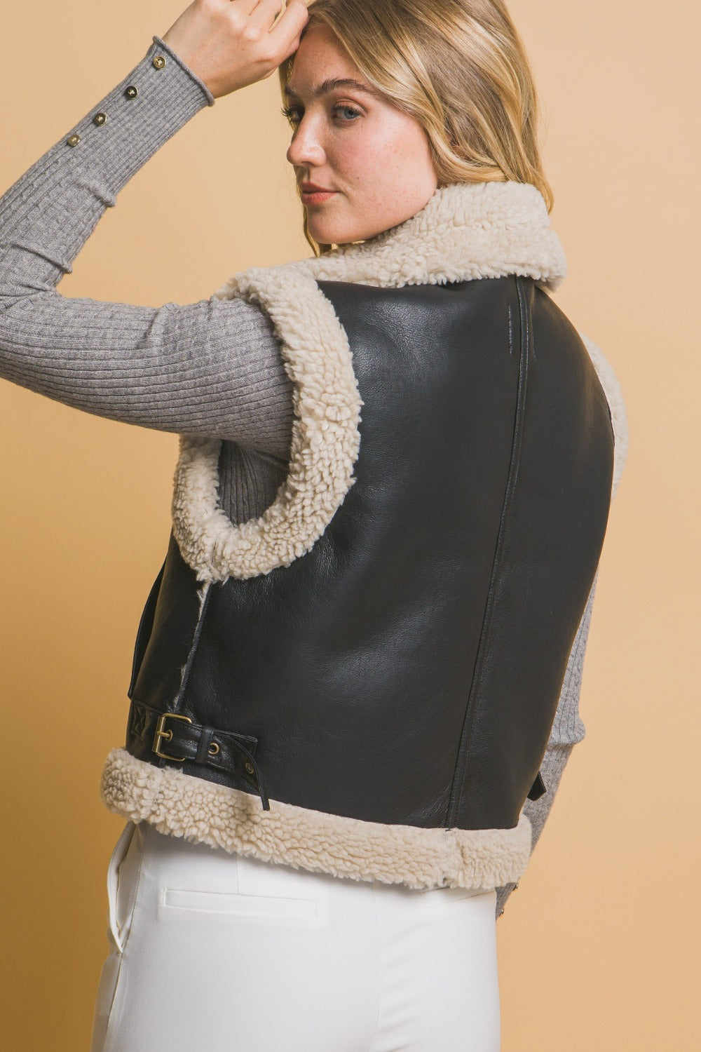 Women's Sherpa Zip Up Vest with Pockets