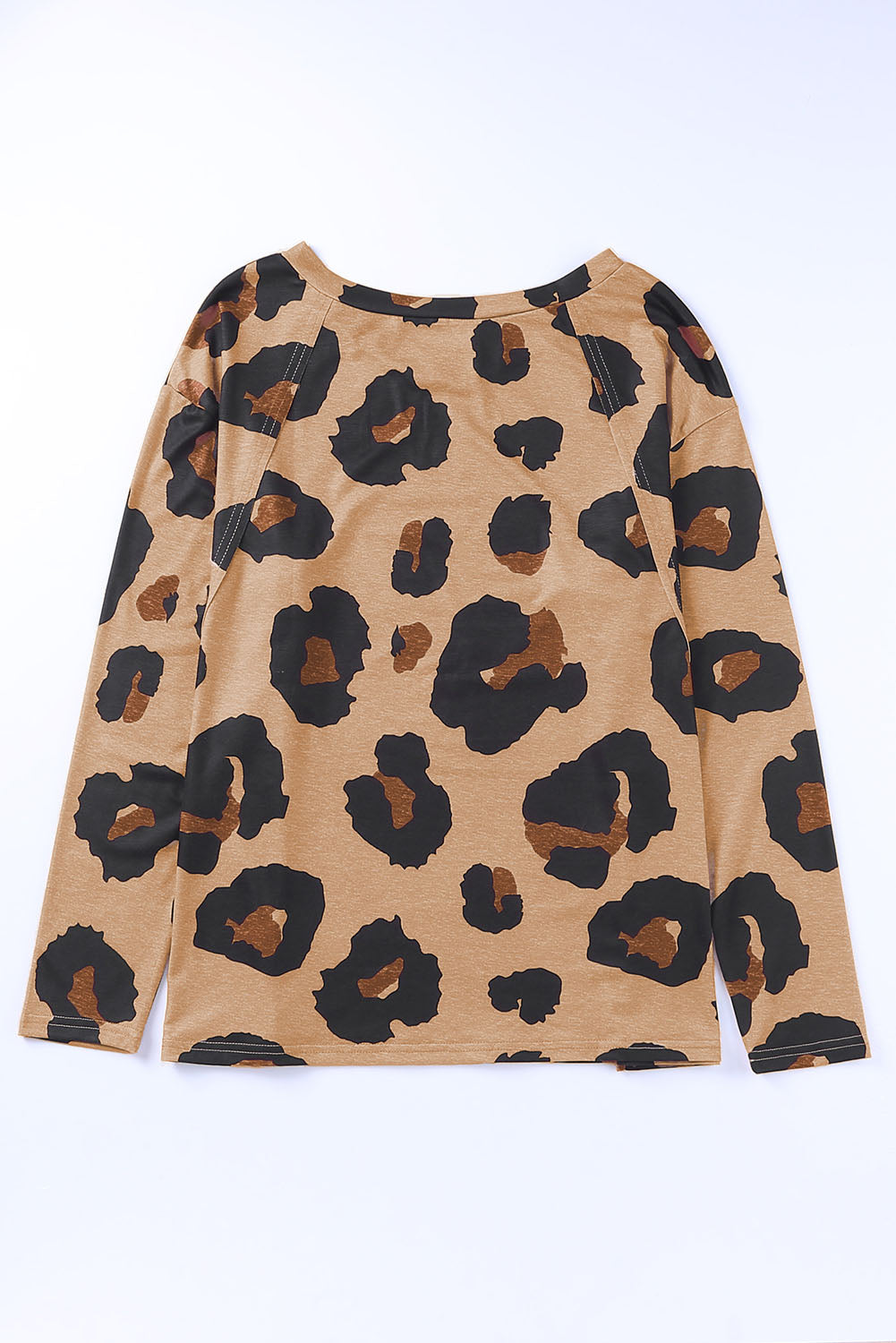 Women's Leopard Print Long Sleeve Loose Top