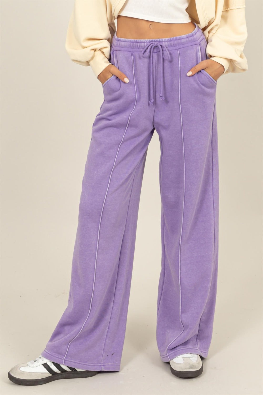 Women's High Rise Wide Leg Jogger Pants