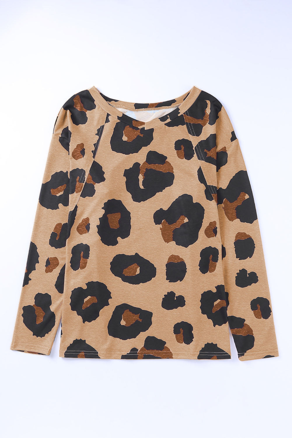 Women's Leopard Print Long Sleeve Loose Top