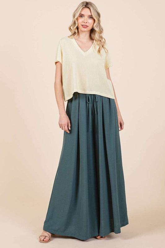 Women's Pleated Wide Leg Pants