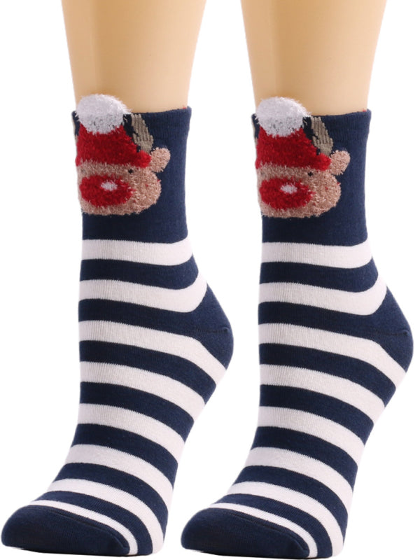 Santa Stripes Christmas Socks