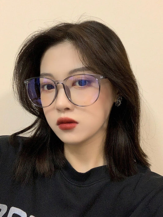 New fashionable anti-blue light large frame glasses