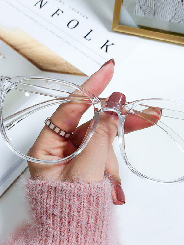 New fashionable anti-blue light large frame glasses