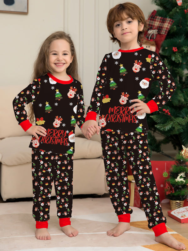 Santa Claus Long-Sleeved Pajamas Parent-Child Set