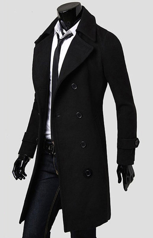 Men's Double Breasted Wool Coat