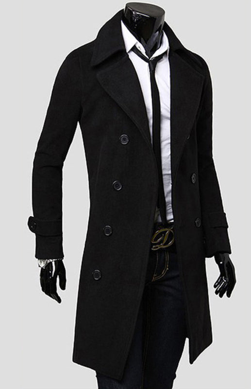 Men's Double Breasted Wool Coat