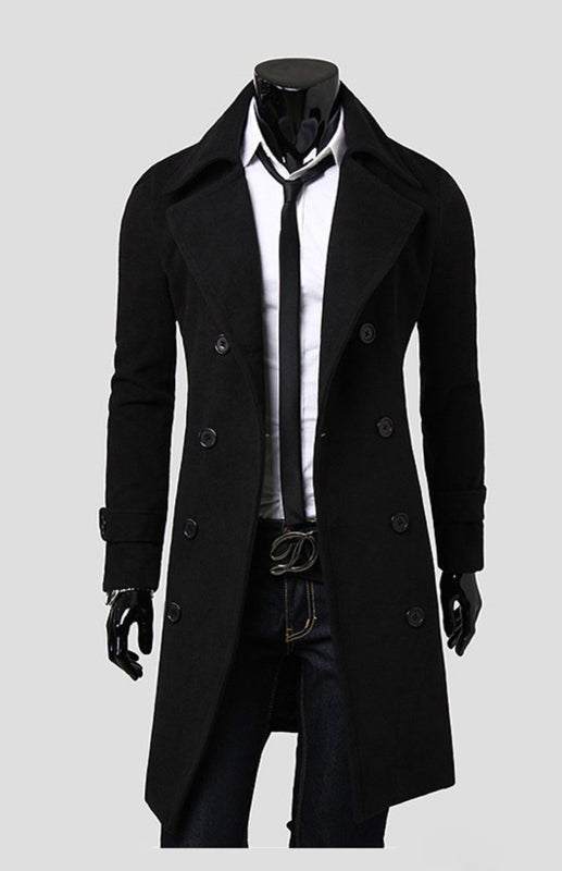 Men's Double Breasted Wool Coat