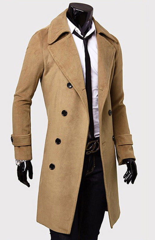 Men's Double Breasted Wool Coat