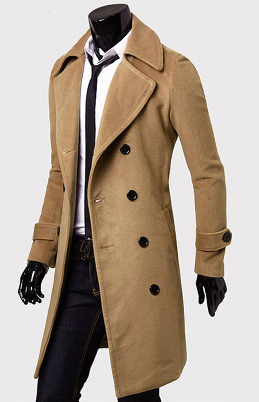 Men's Double Breasted Wool Coat