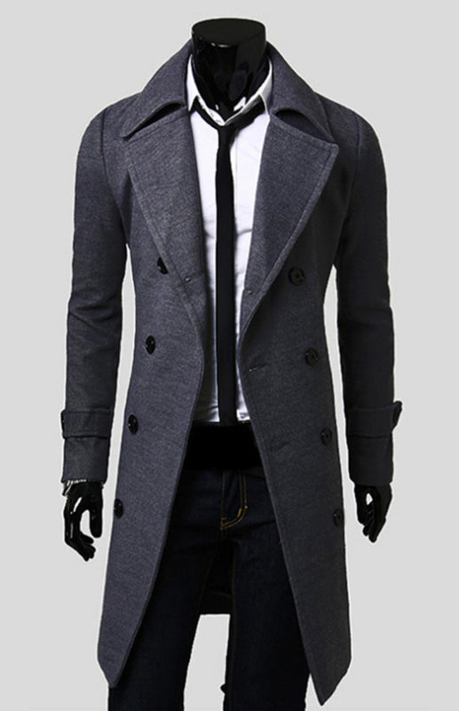 Men's Double Breasted Wool Coat