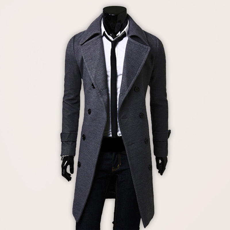 Men's Double Breasted Wool Coat