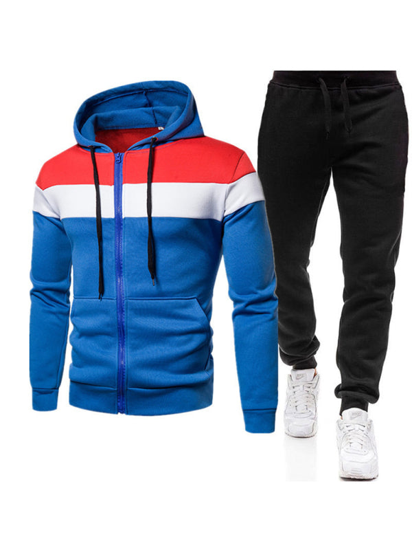 Men's Long Sleeve Hooded Sweatshirt Set