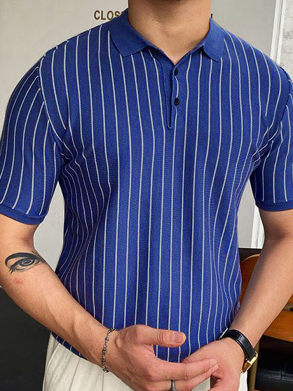 Basic Striped Polo Shirt