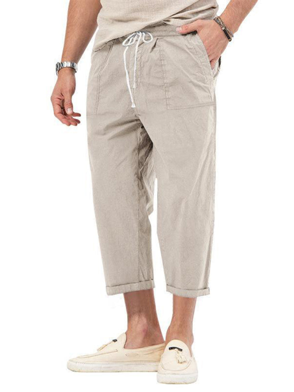 Basic Straight Cropped Cargo Pants