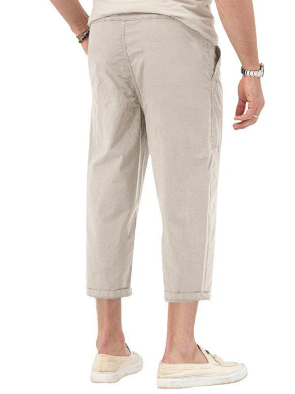 Basic Straight Cropped Cargo Pants