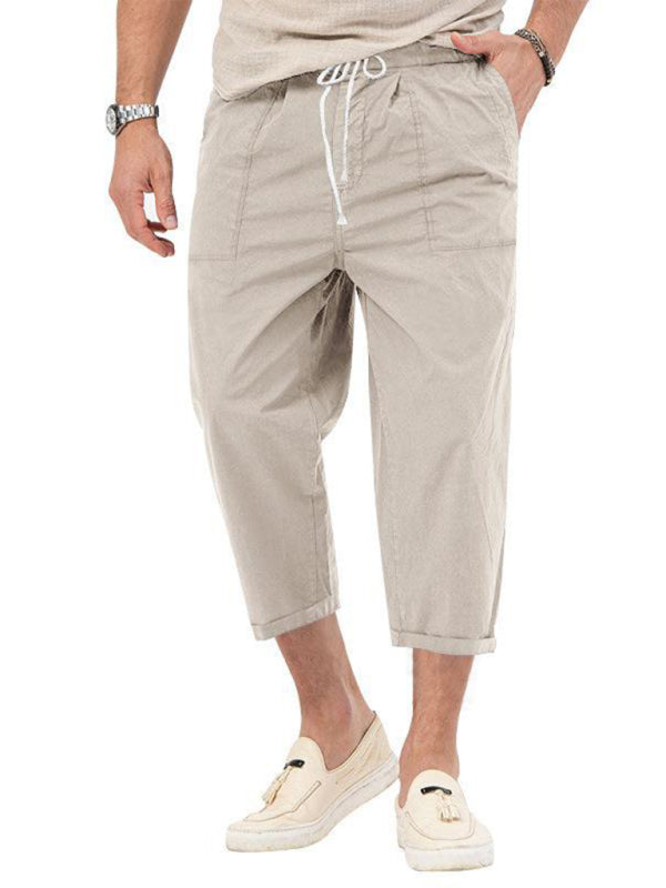 Basic Straight Cropped Cargo Pants