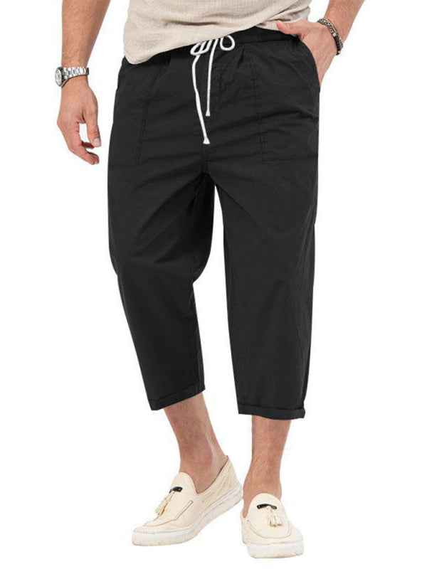 Basic Straight Cropped Cargo Pants