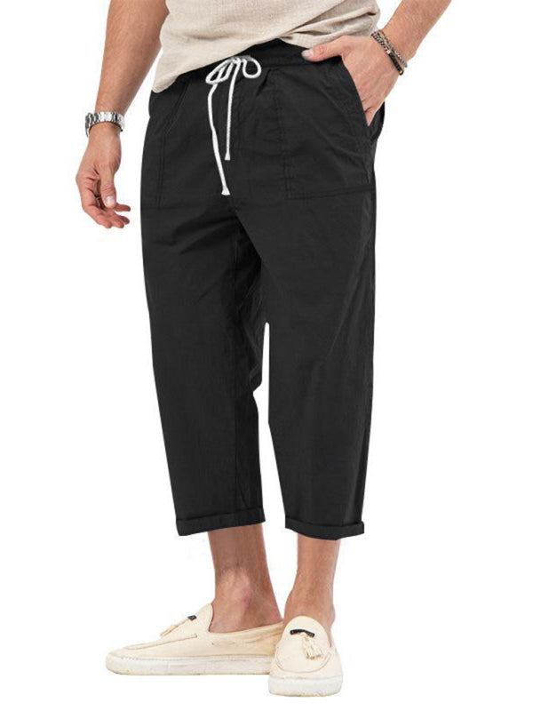 Basic Straight Cropped Cargo Pants