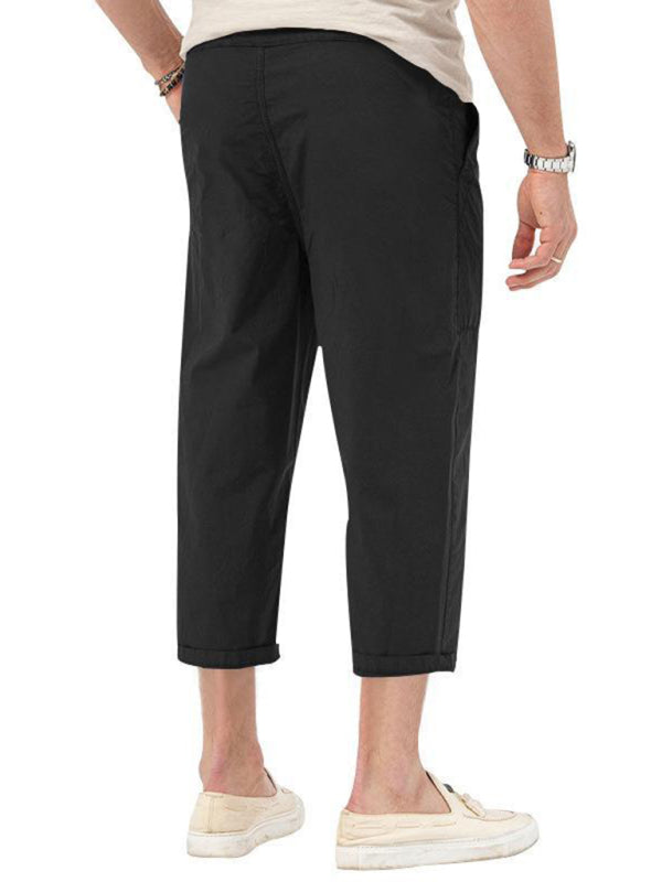 Basic Straight Cropped Cargo Pants