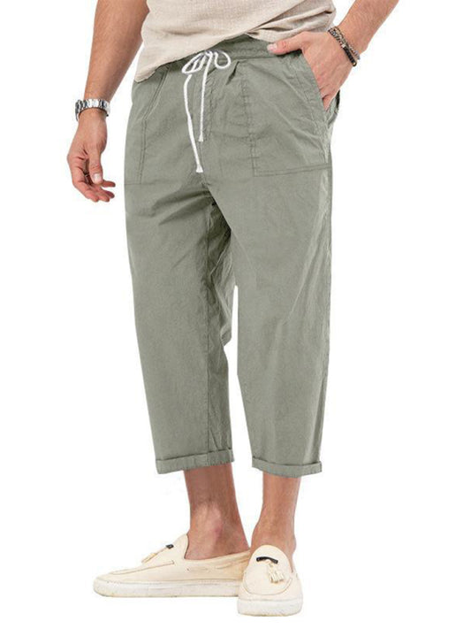 Basic Straight Cropped Cargo Pants