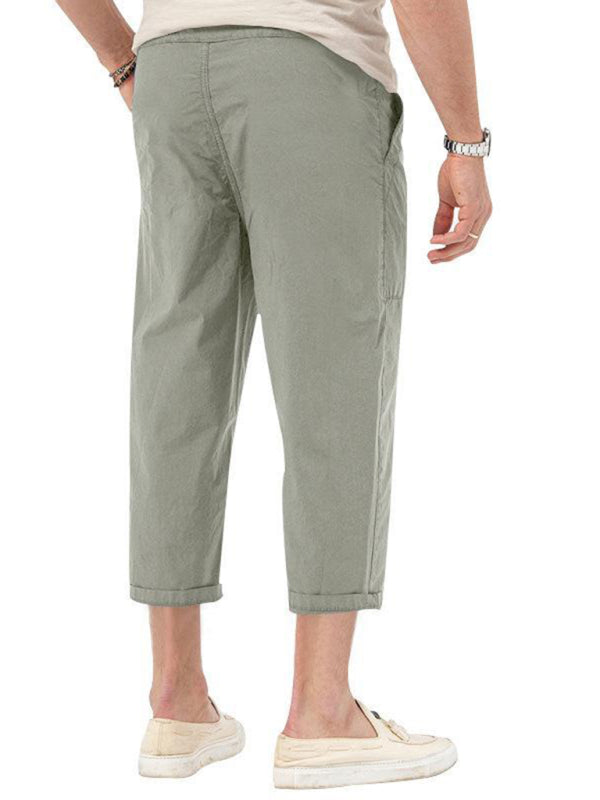 Basic Straight Cropped Cargo Pants