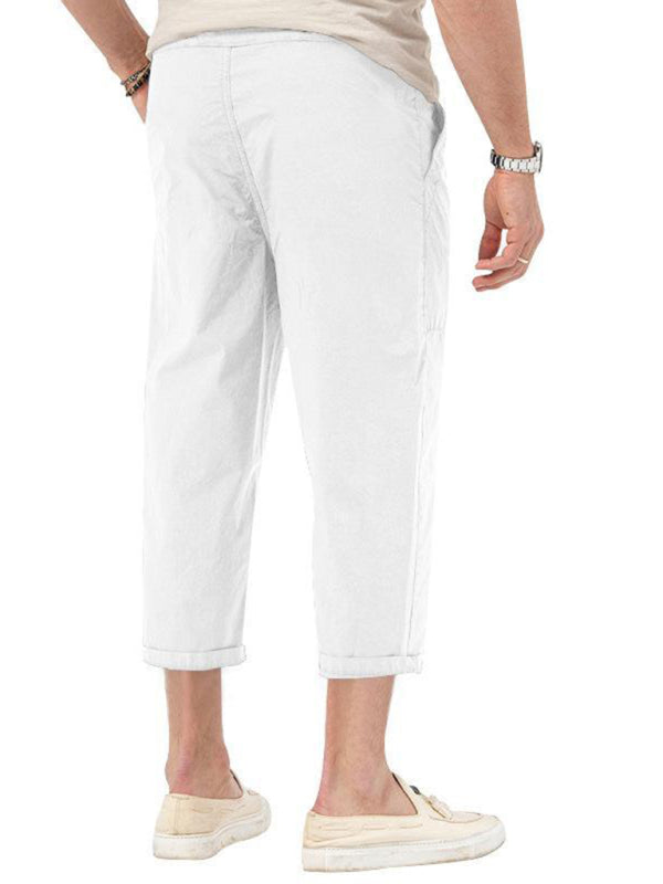 Basic Straight Cropped Cargo Pants