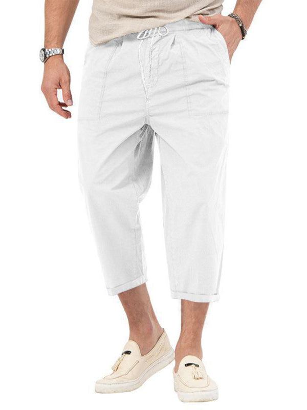 Basic Straight Cropped Cargo Pants