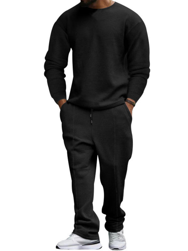 Round Neck Pullover Long Sleeve Jogger Set S - 3XL Sizes Available