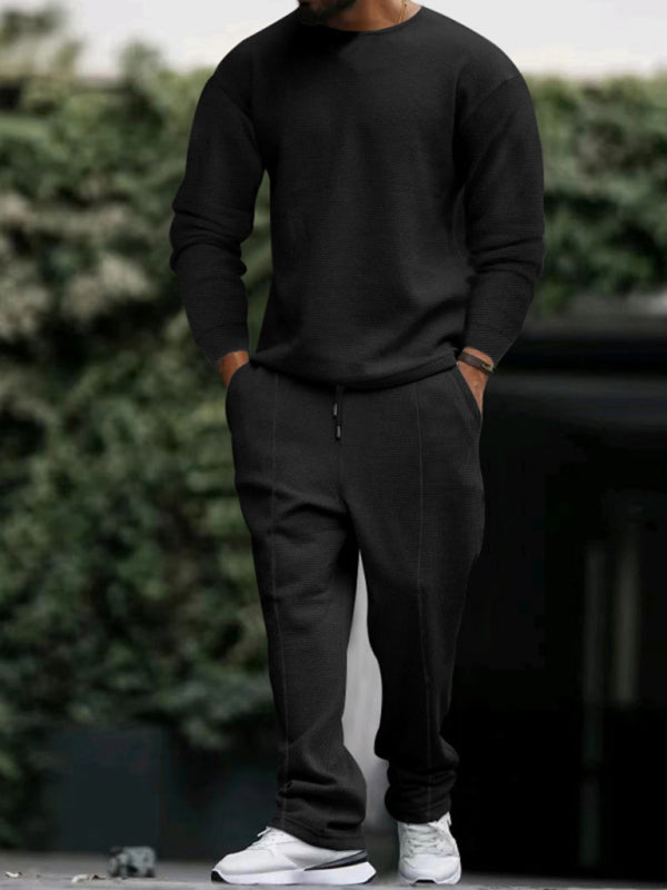 Round Neck Pullover Long Sleeve Jogger Set S - 3XL Sizes Available