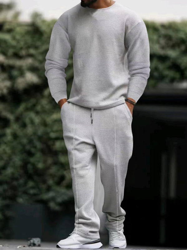 Round Neck Pullover Long Sleeve Jogger Set S - 3XL Sizes Available