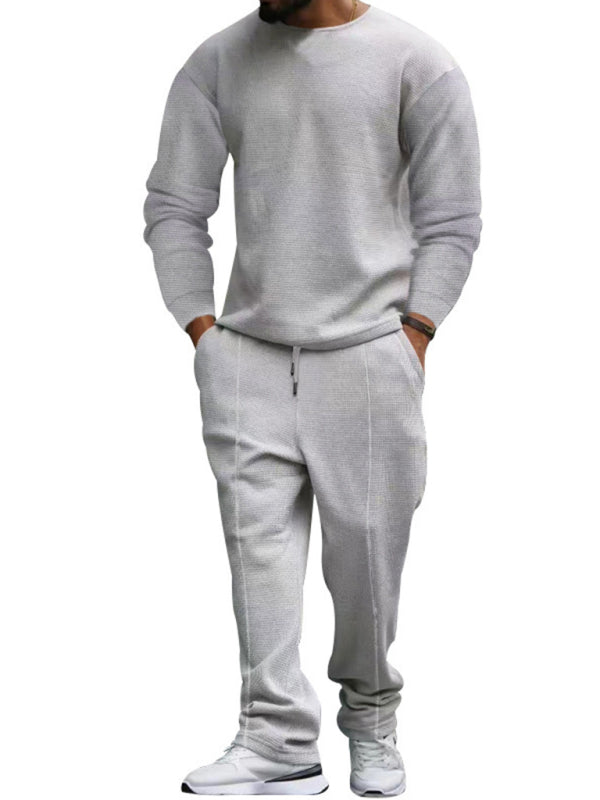 Round Neck Pullover Long Sleeve Jogger Set S - 3XL Sizes Available