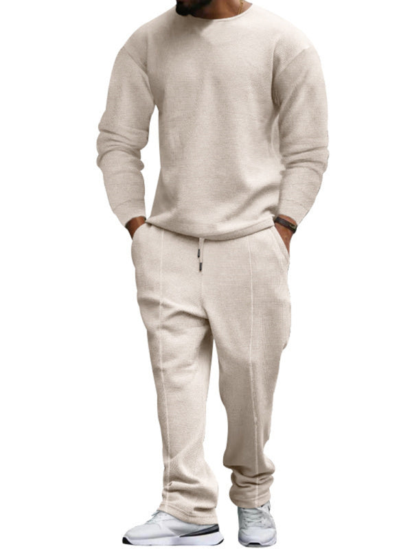 Round Neck Pullover Long Sleeve Jogger Set S - 3XL Sizes Available