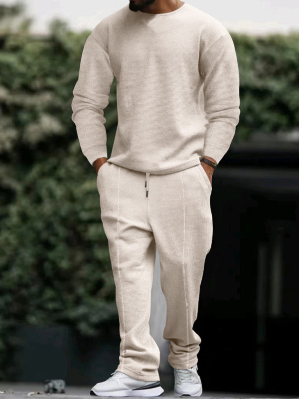 Round Neck Pullover Long Sleeve Jogger Set S - 3XL Sizes Available