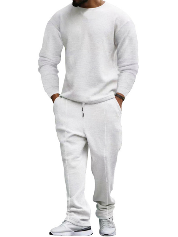 Round Neck Pullover Long Sleeve Jogger Set S - 3XL Sizes Available