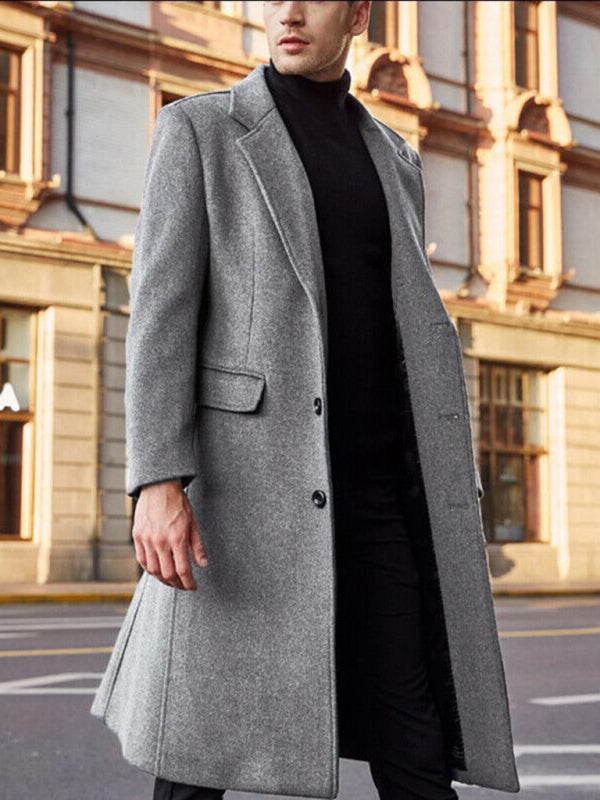 Stylish Woolen Coat with Pockets