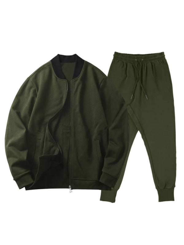 Men's Zippered Jacket and Jogger Pants Set Available in Sizes S-3XL