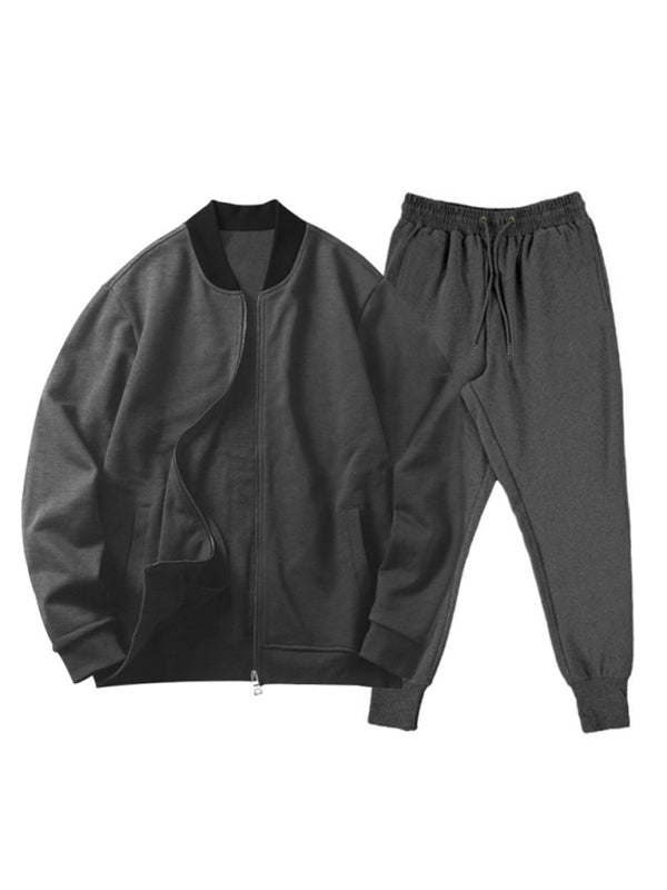 Men's Zippered Jacket and Jogger Pants Set Available in Sizes S-3XL